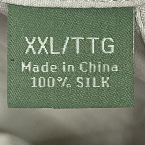 Tommy Bahama Shirt Mens XXL Beige 100% Silk Long Sleeve Button Up - Picture 3 of 15